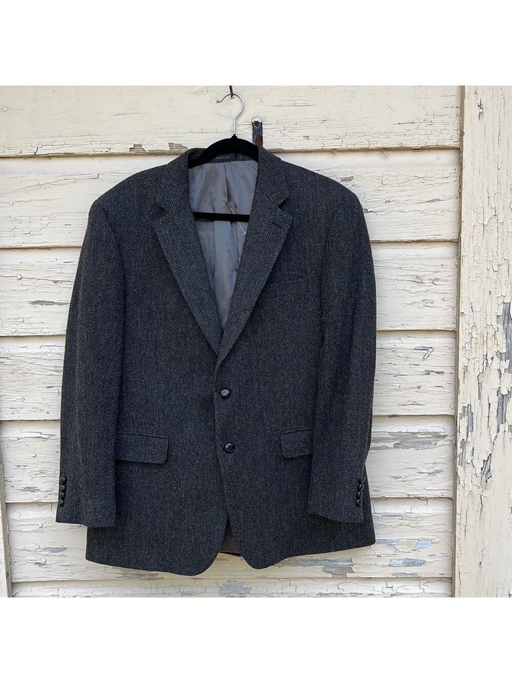 Lauren Ralph Lauren Herringbone 100% Wool Men’s Suit Blazer Jacket Sports Coat